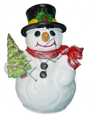 Design Schneemann Figur Skulptur Figuren Steinfigur Beton Dekoration Deko Neu