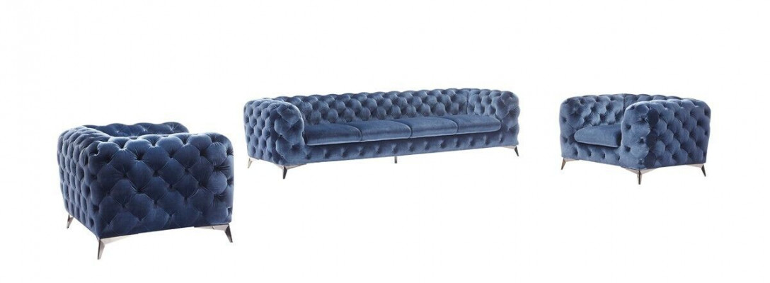 Sofa Chesterfield Couch Polster XXL Big Garnitur Textil 2+1+1 designer Couchen