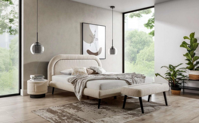 Bett Weiß Schön Design Modern Doppel Betten Schlafzimmer Elegantes Möbel