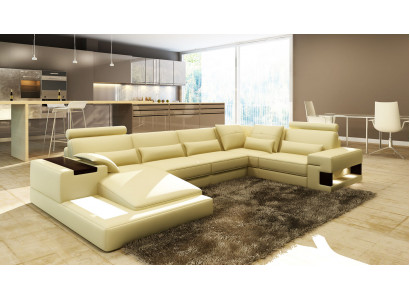Moderne Designer Ecksofa U Form Wohnlandschaft Couch Sofas Polster