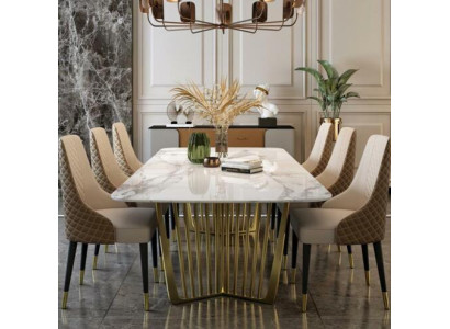 Luxus Tische Esszimmer Tisch Metall Esszimmertisch Moderner Möbel Gold Edelstahl