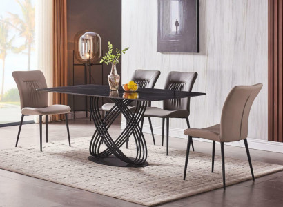 Luxus Tisch Edelstahl Esstisch Esszimmer Esstische Küche Tische Design Metall