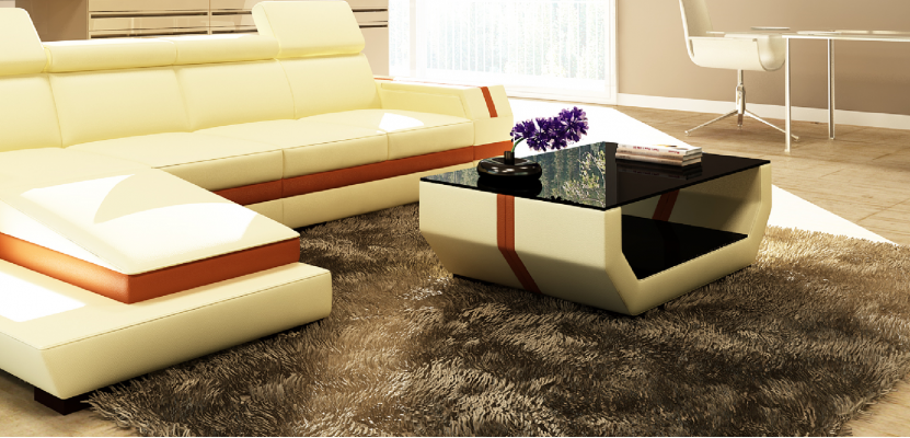 Luxus Couchtische Polser Leder Designer Wohnzimmer Beistelltisch Tisch