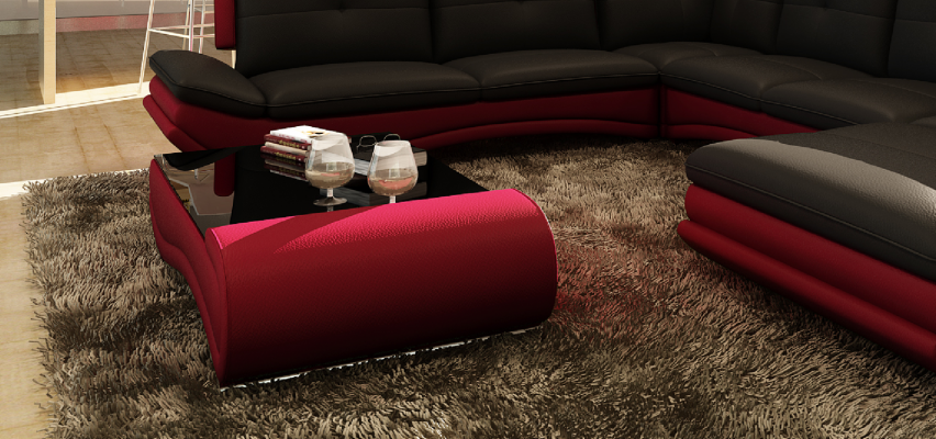 Sofatisch Design Wonzimmer Glas Leder Couch Sofa Tisch Kaffee Beistell