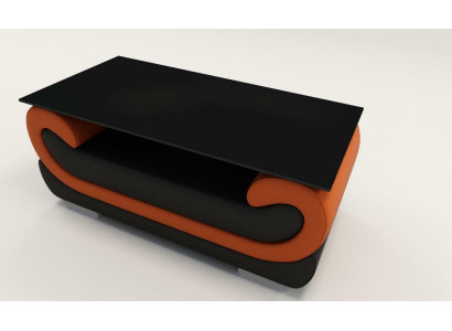 Großartiges Design Glastisch Gepolsterter Wohnzimmer Beistell Tisch