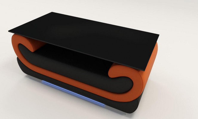 Großartiges Design Glastisch Gepolsterter Wohnzimmer Beistell Tisch