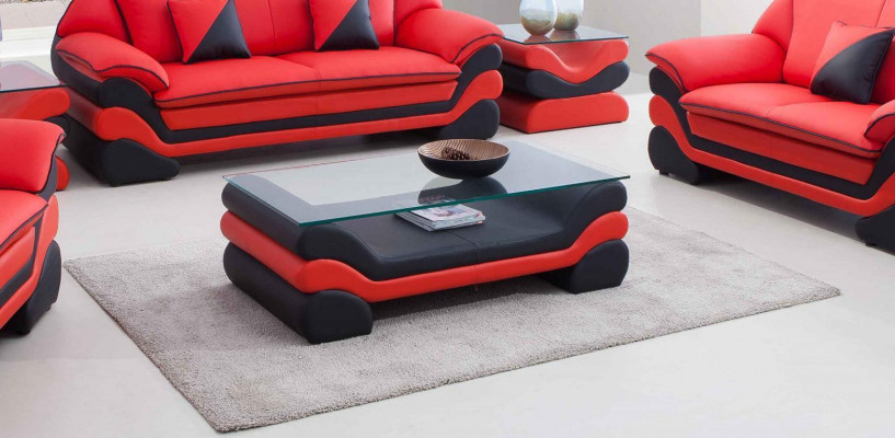 Klassischer Luxus Designer Couchtisch Sofa Wohnzimmer Tisch Leder