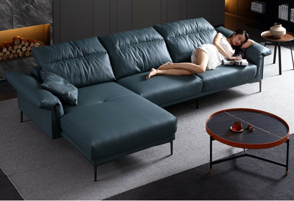 Wohnzimmer L-Form Modern Elegant Wohnlandschaft Design Sofa Couch Polsterung