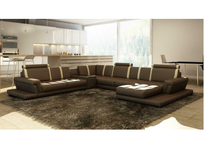 Ledersofa Sofa Couch Polster Wohnlandschaft Designer Ledersofa