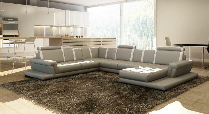 Ledersofa Sofa Couch Polster Wohnlandschaft Designer Ledersofa