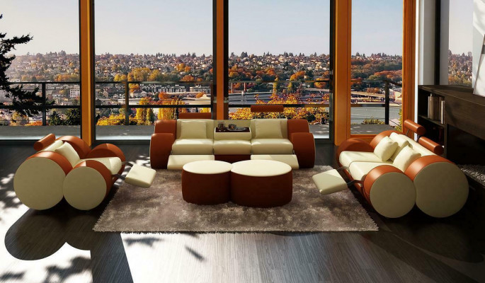 Moderne Wohnzimmer Couch Sitz Polster Garnitur Sofas 3+2+1 Design
