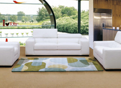 Moderne Multifunktions Couch Sofa Polster Garnitur 3+2+1 Sitz Leder Set