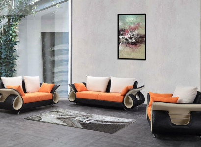 Moderne Wohnzimmer Couch Polster Sitz Komplett Garnitur Sofa Couchen