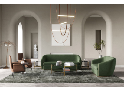 Sofagarnitur 3+3 Sitzer Grüne Sofa Garnituren Leder Sofas Couchen Polster