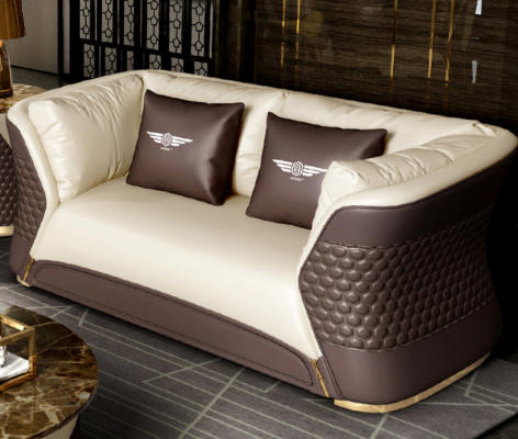 Sofagarnitur 3+2+1 Sitzer Ledersofa Couch Deko Wohnlandschaft Garnitur