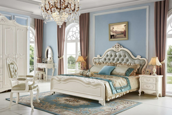 Polster Bett Design Schlafzimmer Chesterfield Klassische Betten Doppel Massivholz