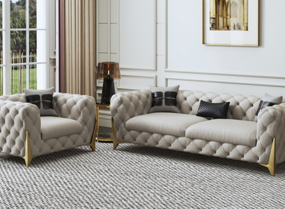 Sofagarnitur Big Set 3+1 Sitzer Leder Couch Sofa Garnitur Design Couchen