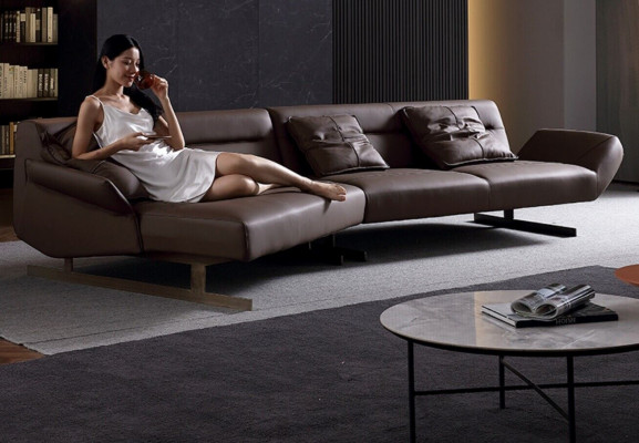 Design Ecksofa Wohnlandschaft Sofa Couch L Form Polster Couchen Leder