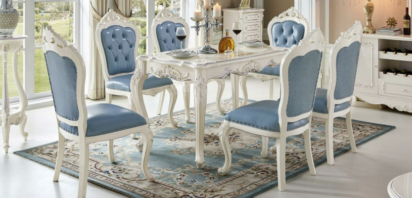 Klassische Barock Sets 4x Garnitur Chesterfield Stühle Gruppe Massivholz
