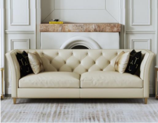 Moderne Chesterfield Sofagarnitur 3+2 Sitzer Stilvolle Couchen Ledermöbel