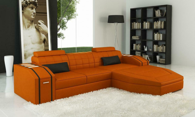 Design Polster Eck Sofa Couch Leder Sofas Garnitur XXL Wohnlandschaft