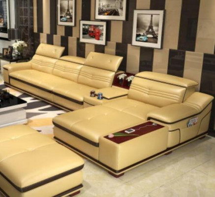 Sitz Möbel Wohnlandschaft Luxus Eckcouch Ecksofa L-form Polster Couch Relax Neu