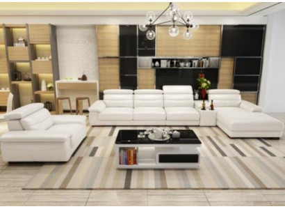 Ecksofa L-form Kunstleder Eck Polstersofa Sitz Design Couch Sofas Wohnlandschaft