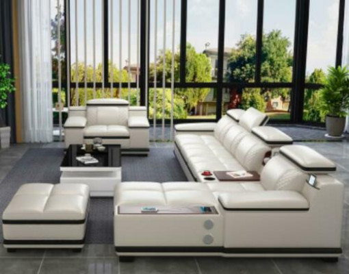 Möbel Wohnlandschaft Luxus Eckgarnitur Ecksofa Polster Sofas Couch Relax Lform