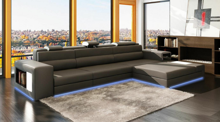 Design XXL Big Ecken Polster Eck Sofa Couch L Form Leder Sofas Garnitur