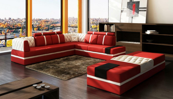 L Form xxl Designer Wohnlandschaft Polster Ecksofa Eck Garnitur Sofa Couch Ecke