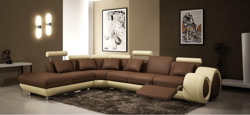Multifunktions Ledercouch Sitz Polster Dekor Wohnzimmer Leder Garnitur Sofa