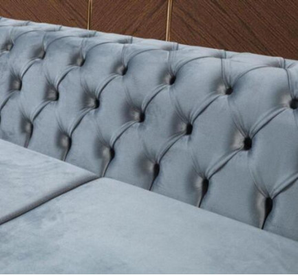 Dreisitzer Sofa Luxus Chesterfield 3 Sitzer Couches Grau Sofas Samt Neu Couch