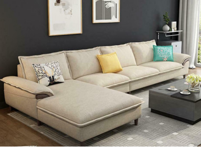 Wohnlandschaft Ecksofa Polster Textil Modern Relax Sitz Luxus Möbel Sofa 329 cm