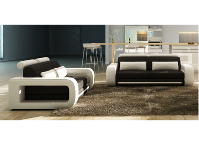 Ledersofa Couch Wohnlandschaft 3+2 Sitzer Design Modern Sofa Sofagarnitur
