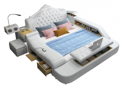 Multifunktion Bett Betten Deko Ehebett Doppelbett Polsterbett Schlafzimmer