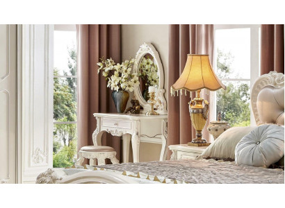 Klassisscher Tisch Barock Rokoko Schminktisch Konsolen Tische 2tlg. Set Spiegel
