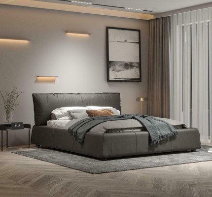 Design Leder Bett Doppel Ehe Modernes Hotel Luxus Schlaf Zimmer Betten