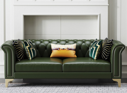 Klassische Dreisitzer Couch Möbel Polster Sofa 3 Sitzer Leder Couchen