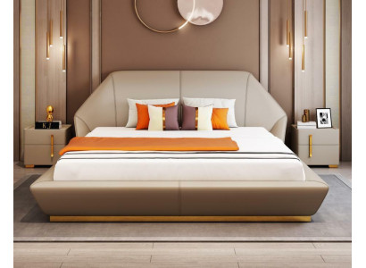 Designer Italienische Möbel Bett Doppel Schlazimmer 180x200cm Leder