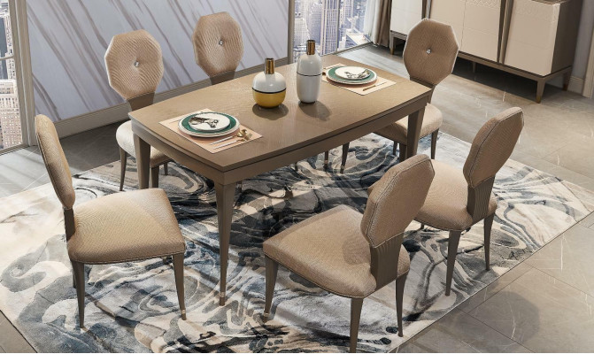 Set 6x Stühle Design Garnitur Stuhl Sessel Polster Gruppe Textil Massivholz