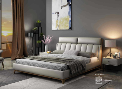 Modernes Design Bett 180x200 Leder Holz Betten Doppel Schlaf Zimmer