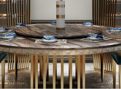 Luxus Runder Tisch Runde Tische Edelstahl Möbel Design Esszimmer Esstische Neu