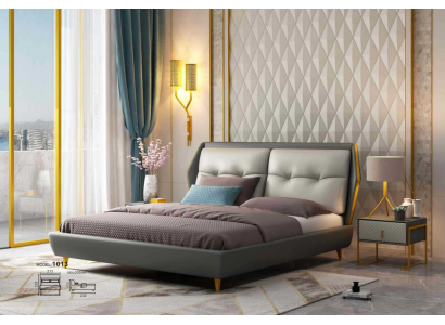 Design Leder Bett Luxus Polster Betten 180x200 Möbel Schlafzimmer