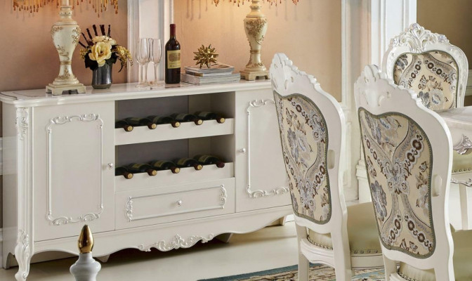 Barock Bartheke Schrank Vitrine Wein Regal Theke Tresen Bar Hausbar Antik Stil