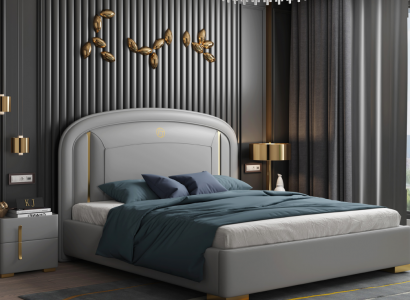 Modernes Design Bett 180x200 Samt Metall Hotel Betten Doppel Ehe Schlaf