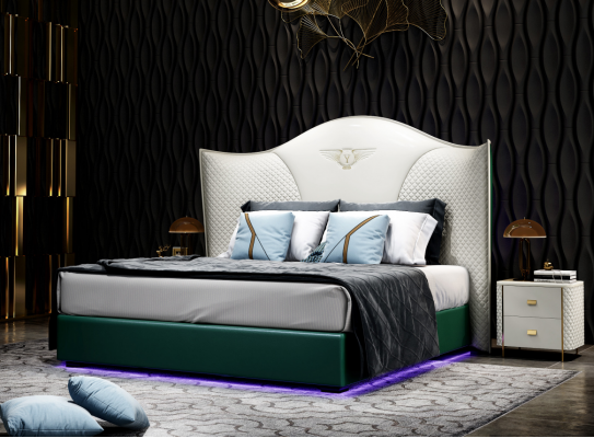 Klassisches Bett Barock Stil Doppel Betten Schlafzimmer 180x200cm