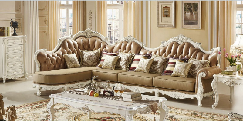 Klassischer Couchtisch Holztisch Tische Wohnzimmer Beistelltisch Holz Barock