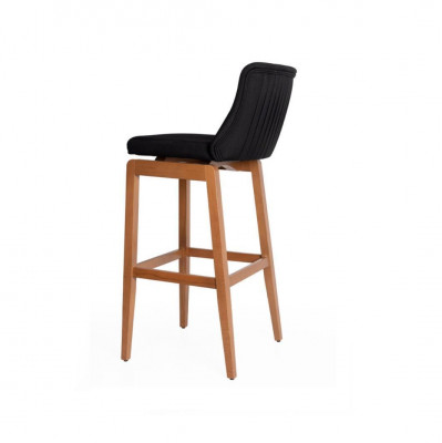 Barhocker Stühle Design Stuhl Tresen Sessel Bar Stoff Lehnstuhl Luxus Polster