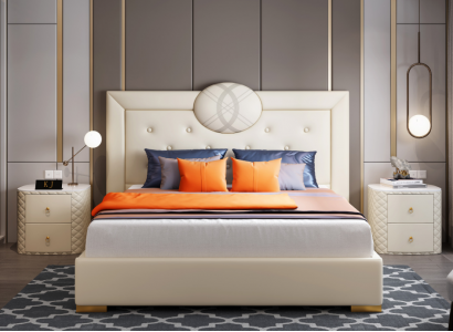 Luxus Schlafzimmer Bett Doppel Design Polster Betten Möbel Schlaf Hotel