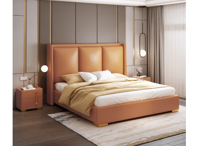 Bett Orange Schlafzimmer Design Möbel Moderne Luxus Betten Bettgestell